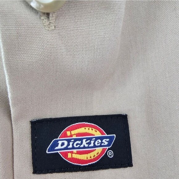 Dickies Long Sleeve Work Shirt Men’s L Khaki Button Front Durable Uniform - Picture 5 of 13
